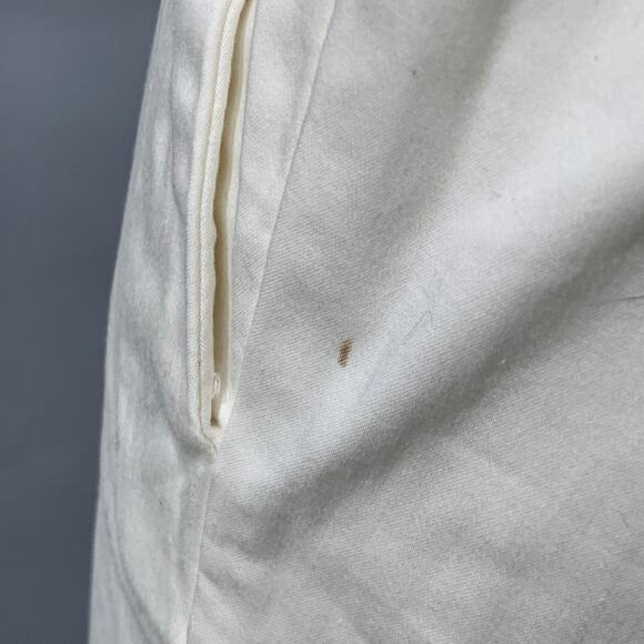 MASAI Size XL White Cotton Blend Elastic Waistband Ankle Zip Casual Pants - Picture 3 of 5